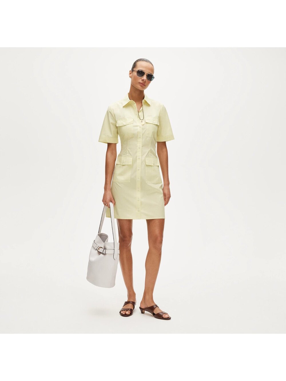 NWT J. Crew Women's Yellow Utility Shirt-Dress